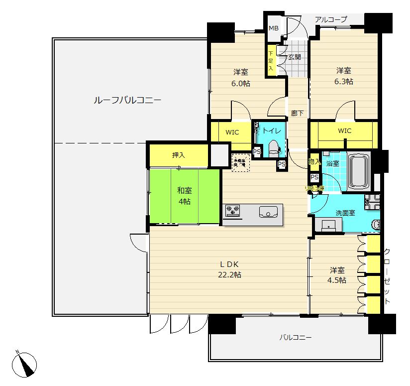 福岡県北九州市小倉北区中井4丁目【リビオシティ小倉中井イーストコート】